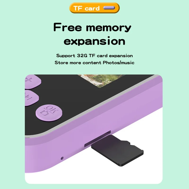 A20 2.4-inch Screen 9600W Pixel HD Kids Phone Camera with 32G Memory Card - Blue Dinosaur / Silicone Type