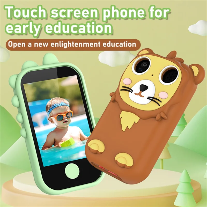 Q13 2.8-inch IPS Touch Screen Kids Phone Camera Toy Games Music Video Recorder - Pink