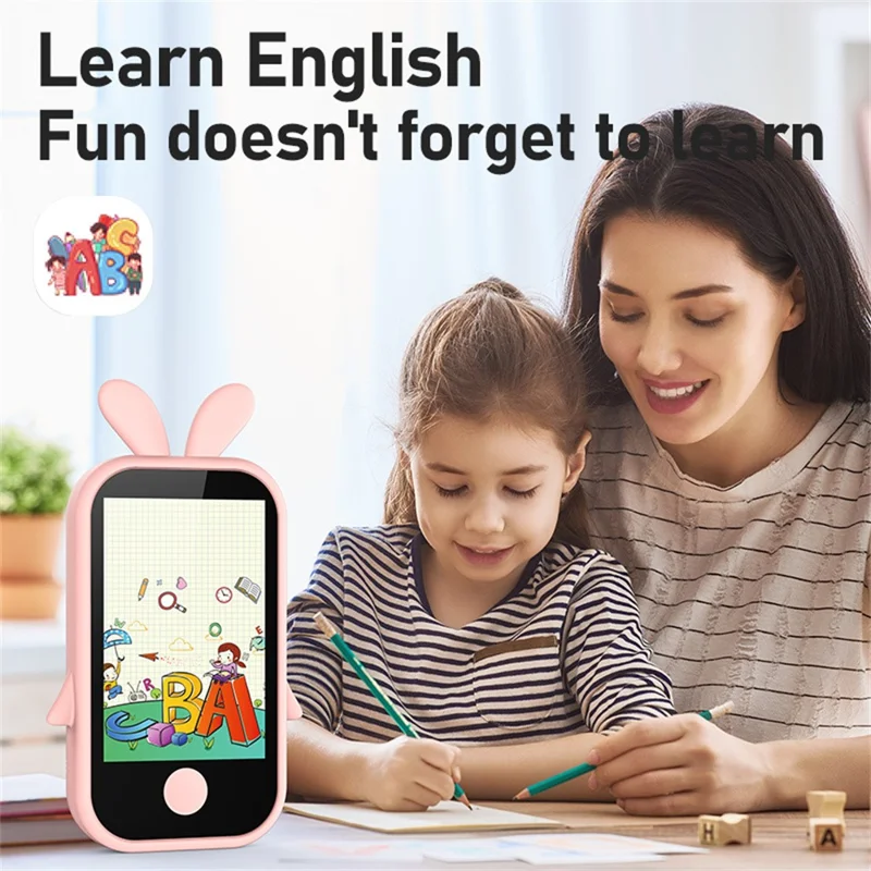 Q13 2.8-inch IPS Touch Screen Kids Phone Camera Toy Games Music Video Recorder - Pink