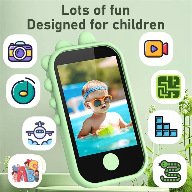 Q13 2.8-inch IPS Touch Screen Kids Phone Camera Toy Games Music Video Recorder - Pink