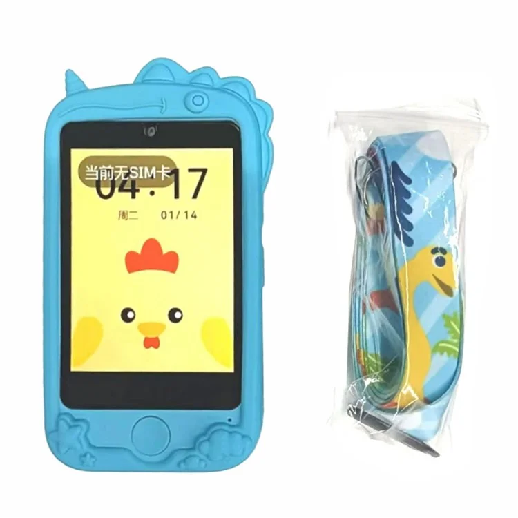 T57 4G Dual Lens Children Smart Educational Phone Camera Toy, versione europea, asiatica e africana - Blu