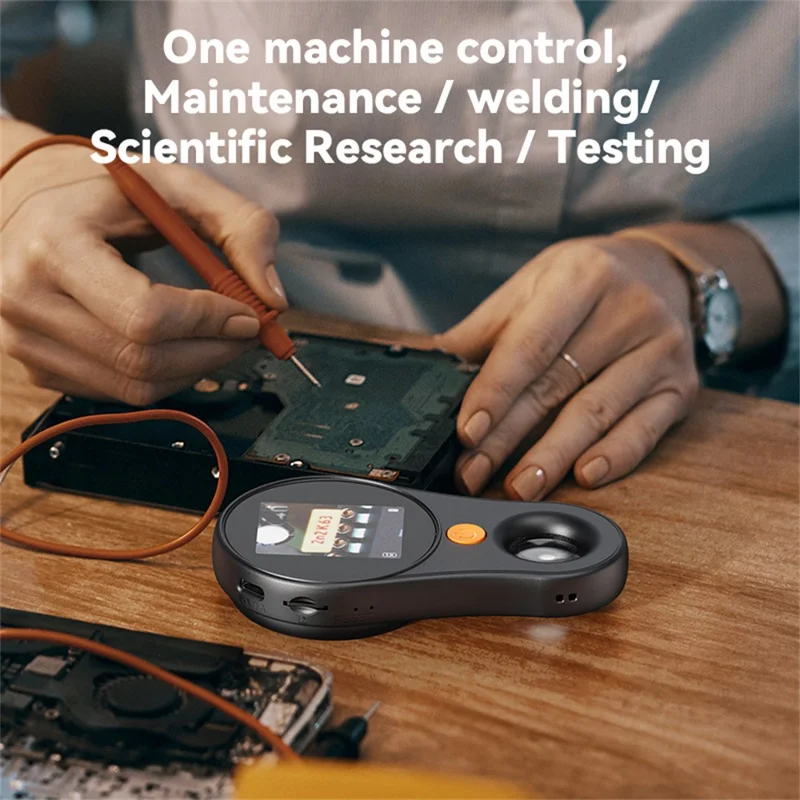 370 500x Magnification 2.0-inch IPS Screen Kids Handheld Microscope with 2MP Lens - White