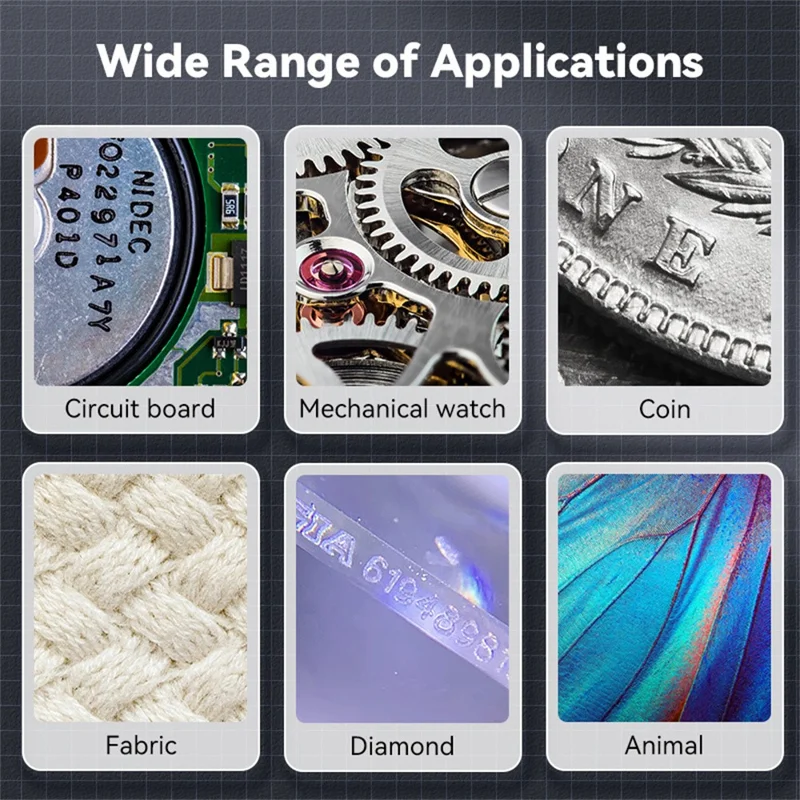 370 500x Magnification 2.0-inch IPS Screen Kids Handheld Microscope with 2MP Lens - White