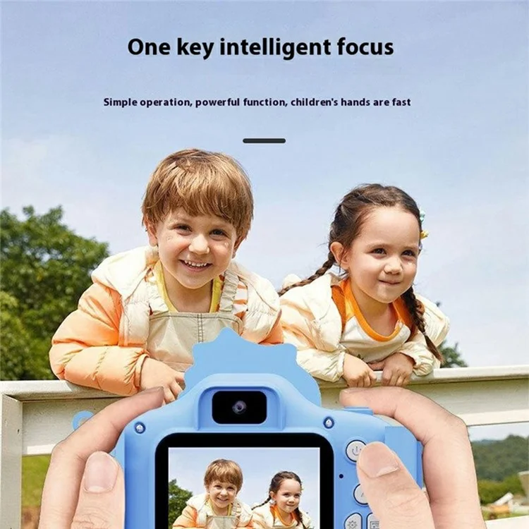 Cámara digital Mini para niños X210 Cartoon de 2.0 pulgadas HD con doble objetivo - Verde