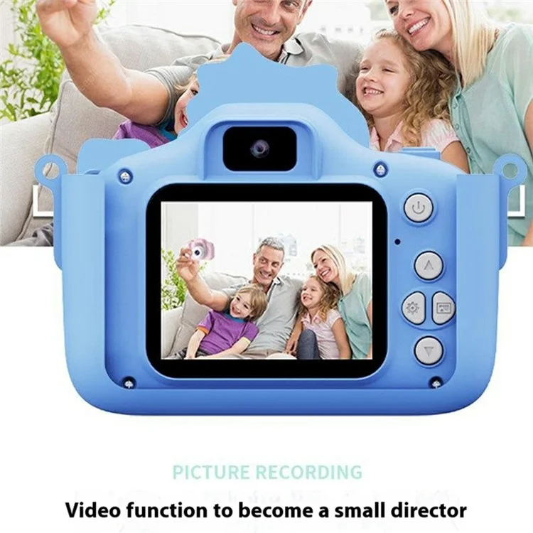 X210 Caméra numérique mini pour enfants avec objectif double, écran HD 2,0 pouces, carte mémoire TF 32 Go et lecteur de carte - Vert