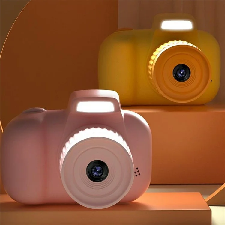 Telecamera mini per bambini X18 con design a cartone animato e obiettivo lungo, registratore video HD (senza scheda di memoria) - Rosa