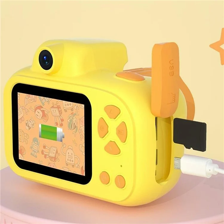 Telecamera mini per bambini X18 con design a cartone animato e obiettivo lungo, registratore video HD (senza scheda di memoria) - Rosa