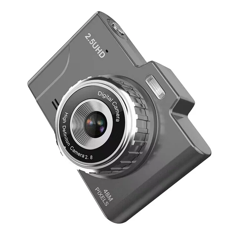 HD Pixel CCD Rétro Appareil photo numérique portable étudiant 2,8 pouces Écran LCD - Noir