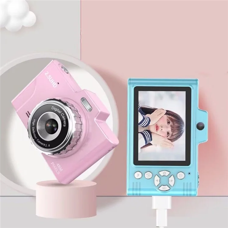 HD Pixel CCD Rétro Appareil photo numérique portable étudiant 2,8 pouces Écran LCD - Noir