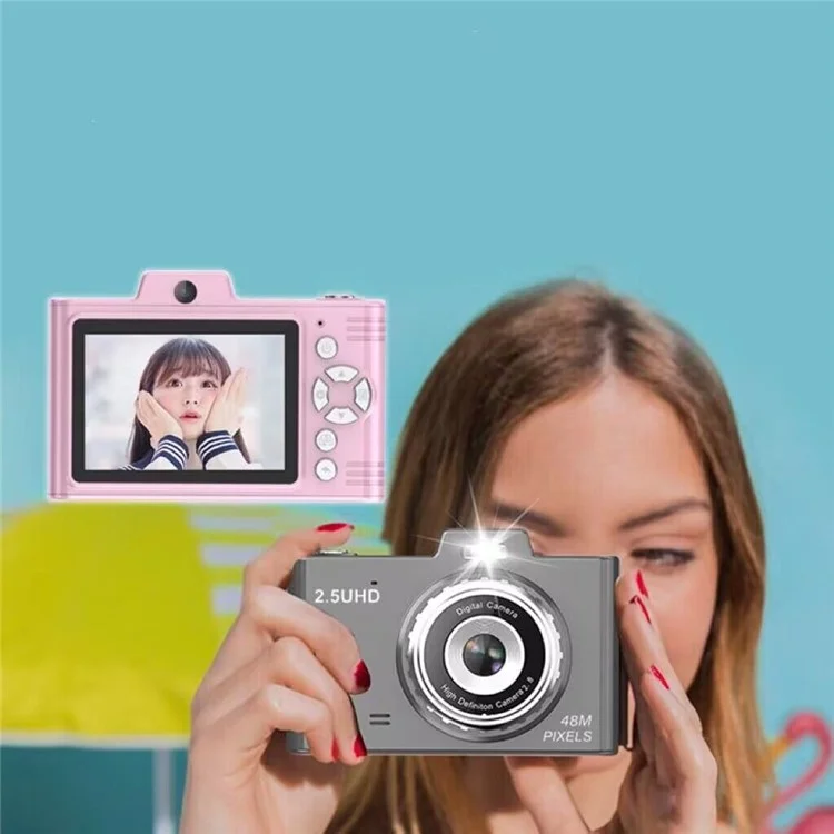 Ретро цифровая камера 2.8-дюймовый ЖК-дисплей с CCD матрицей для студентов - Зеленый