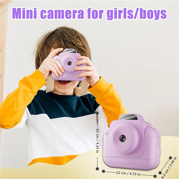 S9 2.4 Inch Kids Instant Print Camera Thermal Printer Children HD Video Recorder - Blue