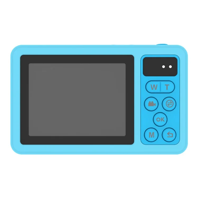 Cámara Digital D70 con Doble Pantalla Impermeable, Foto/Vídeo HD, Zoom Digital 18X - Azul