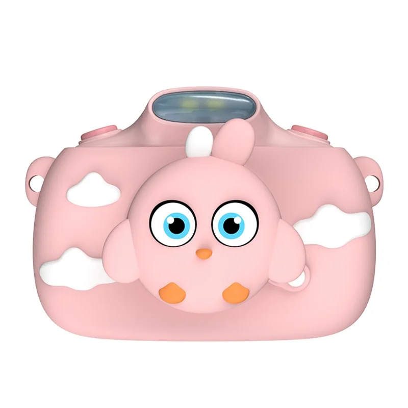 D18 3 Inch HD Display Dual Camera Kids Digital Camera Touch Screen Selfie Video Recorder - Pink