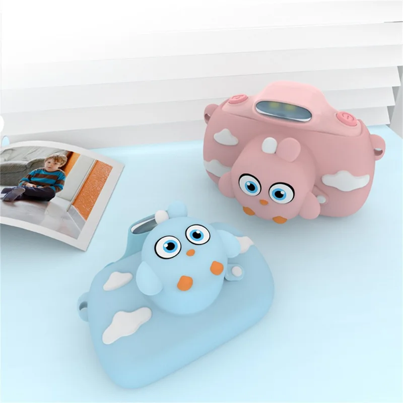 D18 3 Inch HD Display Dual Camera Kids Digital Camera Touch Screen Selfie Video Recorder - Pink