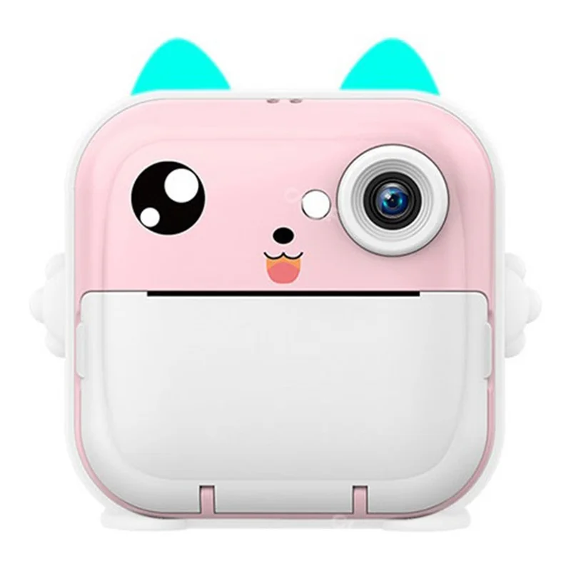 Q5 Portable HD Instant Photo Printer Camera 2.4 Inch IPS Screen 1080P Video Kids Camera - Pink