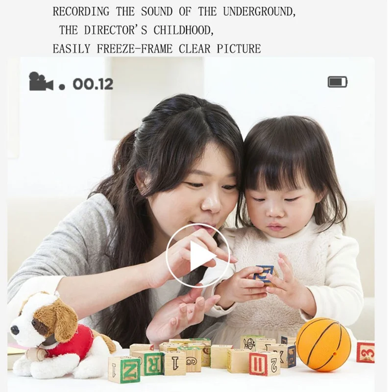 Q5 Portable HD Instant Photo Printer Camera 2.4 Inch IPS Screen 1080P Video Kids Camera - Pink