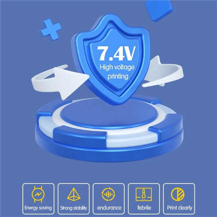 P7 2.4 Inch IPS Screen Cartoon Fox Kids Camera Instant Print Dual Lens HD Video Recorder for Children - Blue