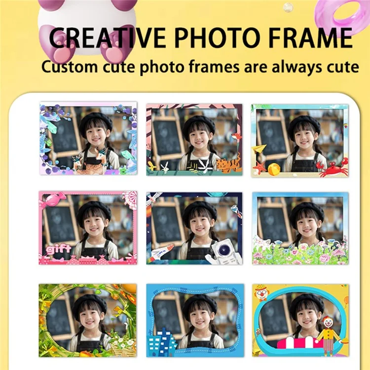 Appareil photo instantané D2 2,4 pouces pour enfants avec objectif pivotant HD, impression photo en couleur et enregistreur vidéo - Bleu