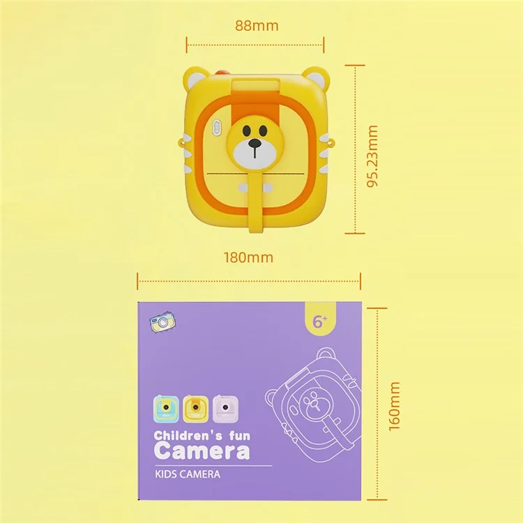 Appareil photo instantané D2 2,4 pouces pour enfants avec objectif pivotant HD, impression photo en couleur et enregistreur vidéo - Bleu