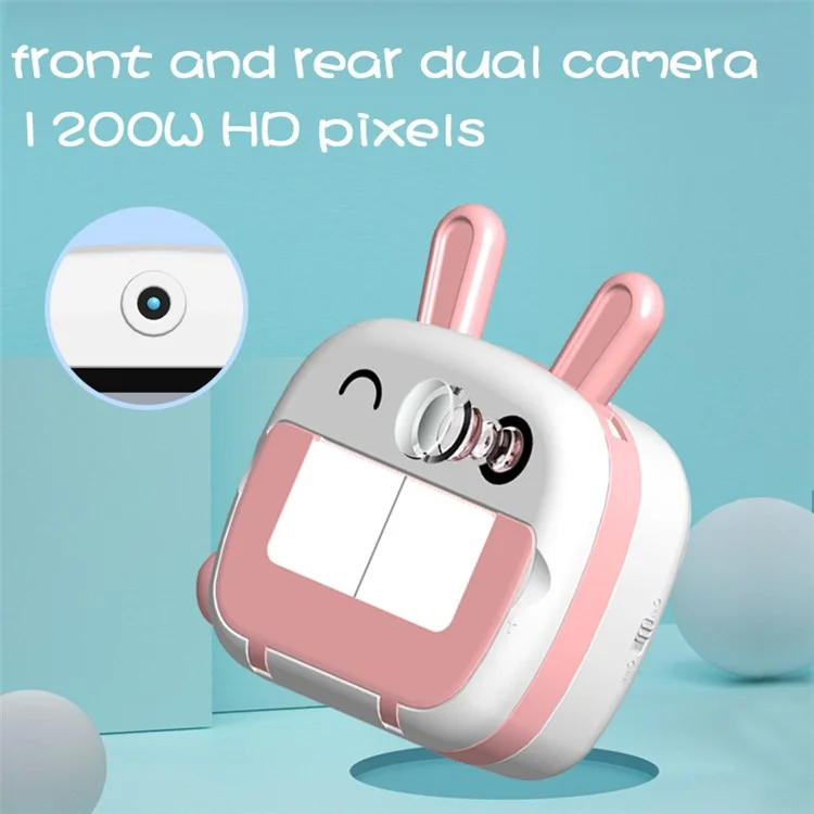 Cámara térmica de impresión de 2,4 pulgadas K09 para niños, portátil, mini, con WiFi e instantánea - Azul