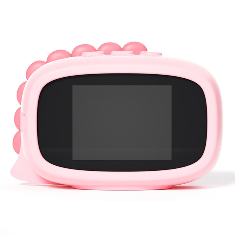 FAD Dual Screen Digital Camera Dinosaur Design 2.0 Inch HD Display Waterproof Video Recorder for Kids - Pink