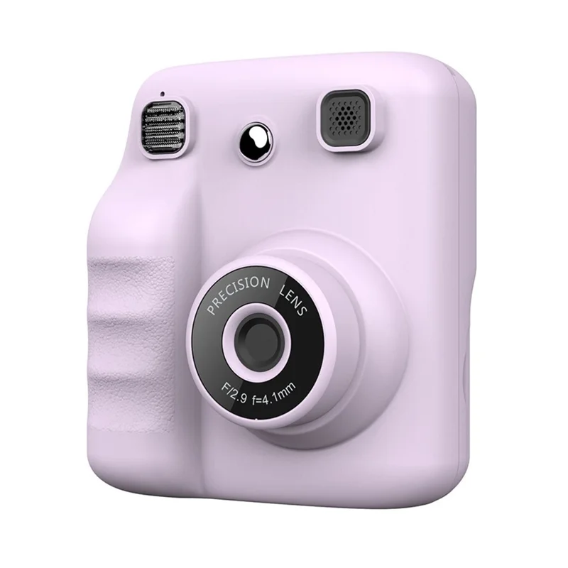 Cámara digital A29 de 2,4 pulgadas, pantalla IPS HD, objetivo VGA, impresión instantánea de fotos, grabación de vídeo, con tarjeta de memoria de 32G + lector de tarjetas - Púrpura