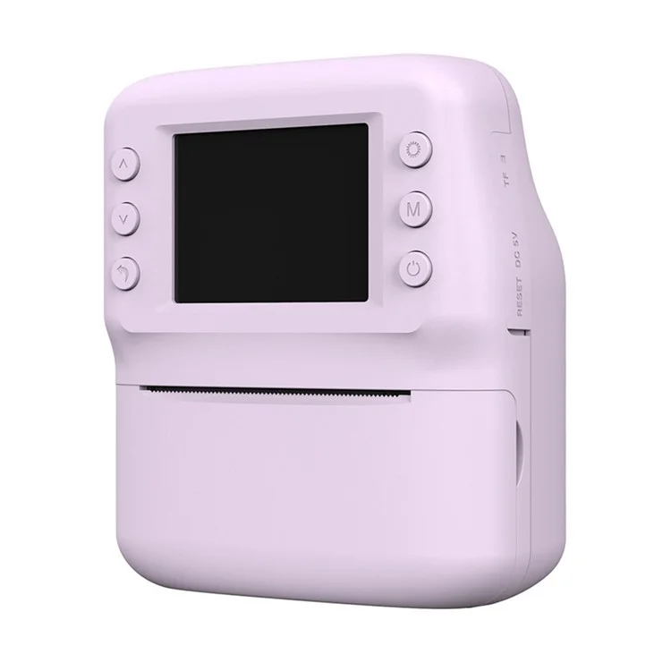 Cámara digital A29 de 2,4 pulgadas, pantalla IPS HD, objetivo VGA, impresión instantánea de fotos, grabación de vídeo, con tarjeta de memoria de 32G + lector de tarjetas - Púrpura