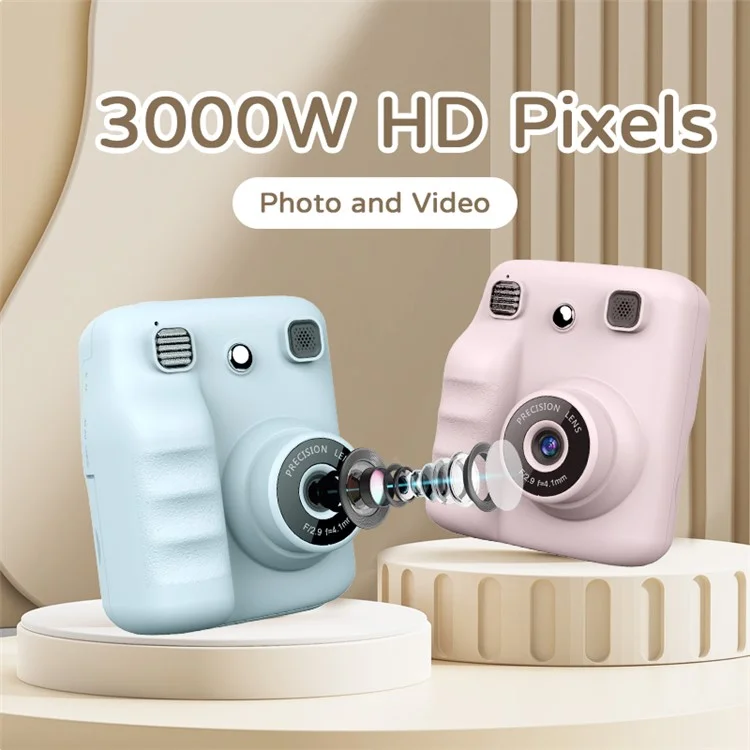 Cámara digital A29 de 2,4 pulgadas, pantalla IPS HD, objetivo VGA, impresión instantánea de fotos, grabación de vídeo, con tarjeta de memoria de 32G + lector de tarjetas - Púrpura