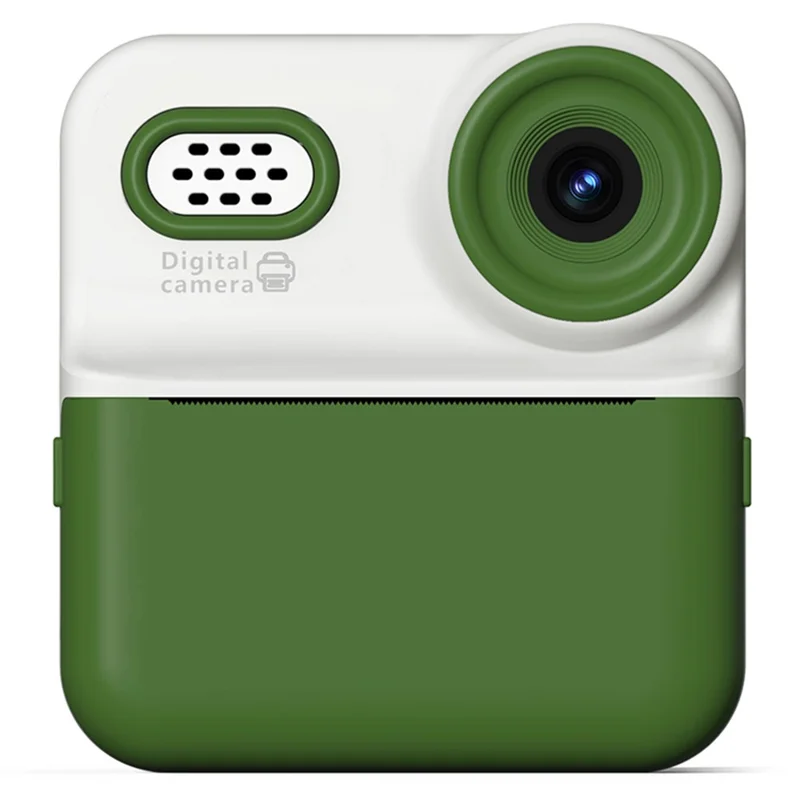 P03 Instant Print Camera for Kids 1080P Digital Video Camcorder Dual Cameras with 3 Rolls Print Paper - Green