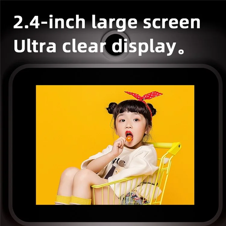 Appareil photo instantané P03 pour enfants - Caméscope numérique 1080P avec carte mémoire 32 Go et lecteur de carte - Rose