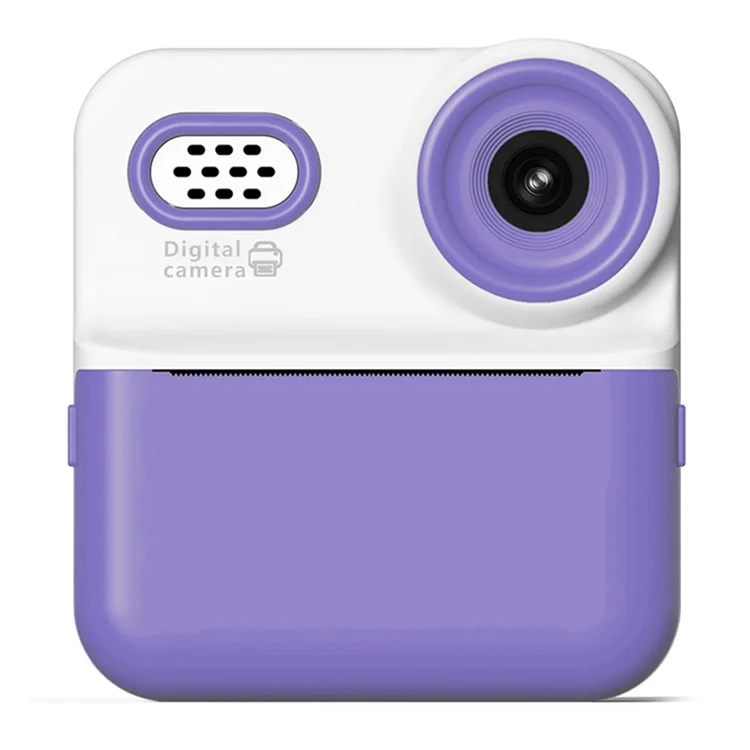 Appareil photo instantané P03 pour enfants - Caméscope numérique 1080P avec carte mémoire 32 Go et lecteur de carte - Violet