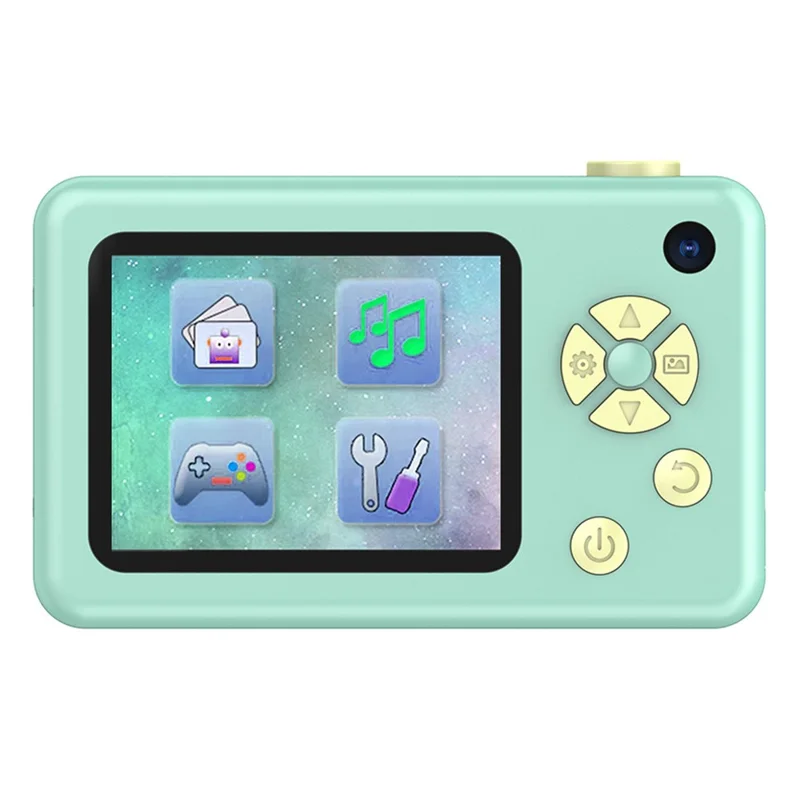 H4 Mini Pocket Camera 1080P Ultra HD 8K Student Digital Camera 2.4-inch LCD Camera with Flash - Green