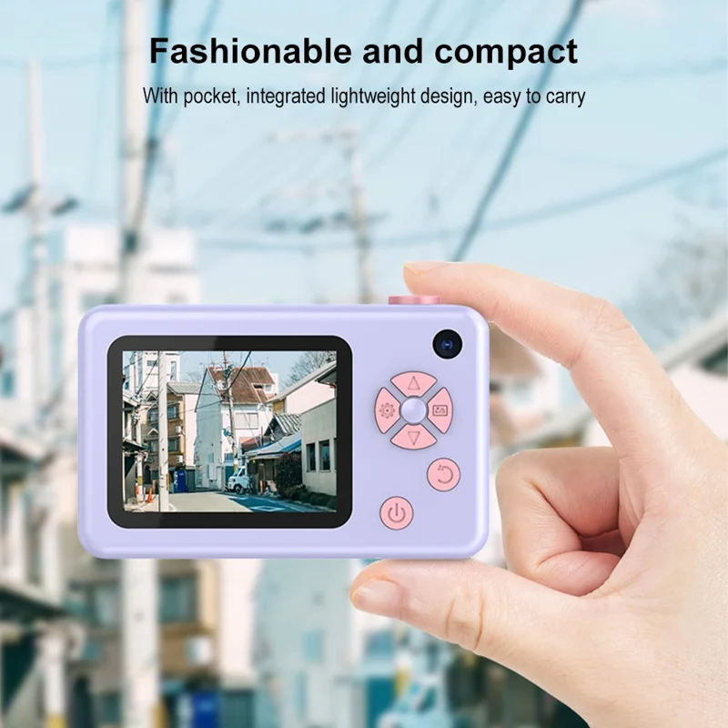 H4 Mini Pocket Camera 1080P Ultra HD 8K Student Digital Camera 2.4-inch LCD Camera with Flash - Green