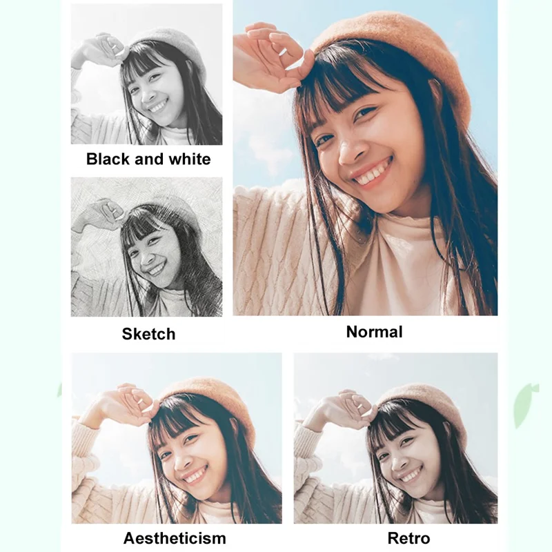 H4 Mini Pocket Camera 1080P Ultra HD 8K Student Digital Camera 2.4-inch LCD Camera with Flash - Green