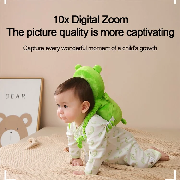 Appareil photo D16 avec écran HD de 2,8 pouces, double objectif, pour enfants, téléphone éducatif avec carte mémoire de 32 Go - Rose / Licorne
