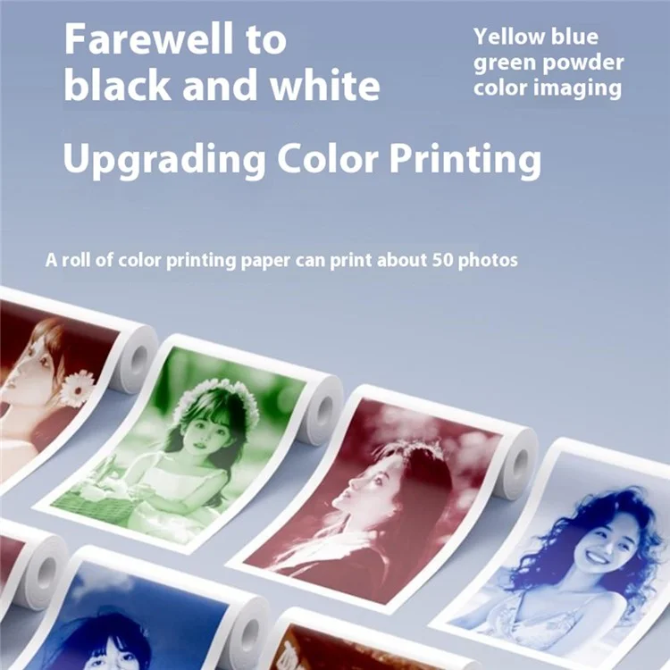 Z700 2.4 Inch IPS Screen Instant Print Camera for Kids HD Photo Video Recorder Support Single Color Print - White