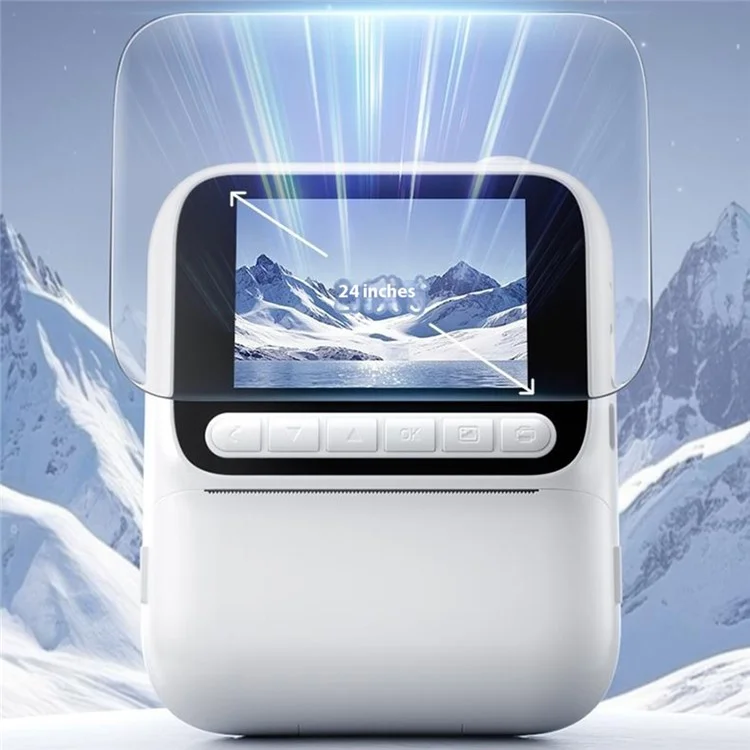 Z700 2.4 Inch IPS Screen Instant Print Camera for Kids HD Photo Video Recorder Support Single Color Print - White