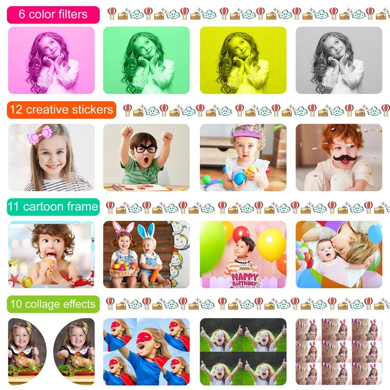 A5 2.0-inch IPS Screen Mouse Shape Kids Camera Cute Cartoon Digital HD Dual Lens Camera - Yellow
