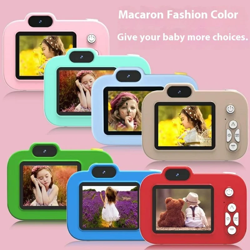 Y8 2.0 Inch Screen Kids Digital Camera Auto Focus Single Lens HD Video Recorder for Children - Pink