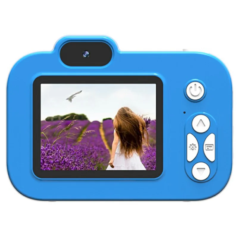 Y8 2.0 Inch Screen Kids Digital Camera Auto Focus Single Lens HD Video Recorder for Children - Blue