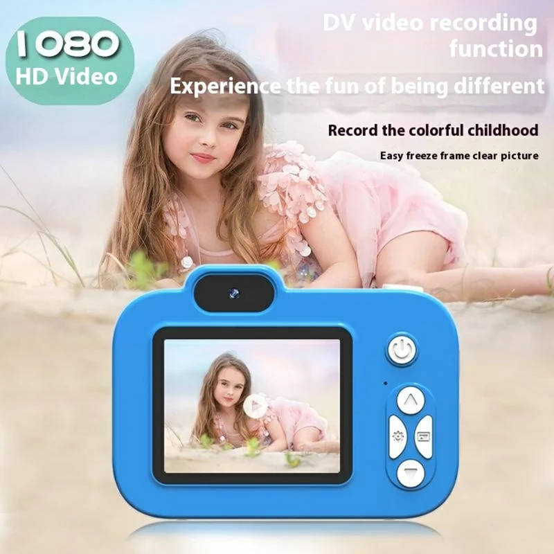 Y8 2.0 Inch Screen Kids Digital Camera Auto Focus Single Lens HD Video Recorder for Children - Blue