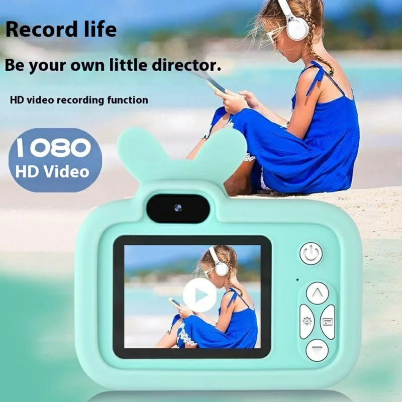 Y8S Cute Cartoon Design Kids Digital Camera HD Dual Lens Video Recorder for Children (No Memory Card) - Astronaut Pink