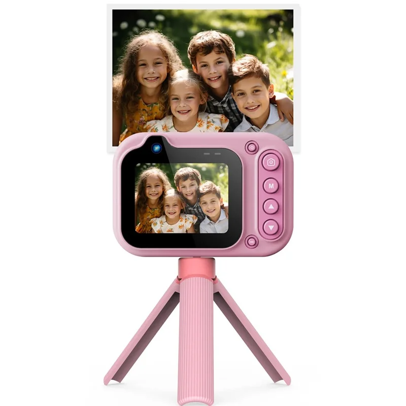 D60 3m Underwater 2.4 Inch IPS Screen Dual Lens Kids Camera with 32GB Memory Card (No Tripod) - Yellow