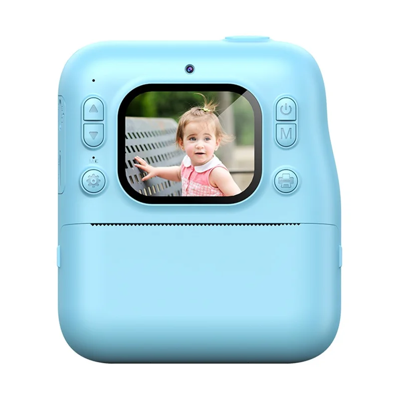 Y300H Câmera Digital Instantânea de 2,0 Polegadas com Tela IPS, Gravador de Vídeo HD para Crianças, com Cartão de 32GB + Leitor de Cartão - Azul
