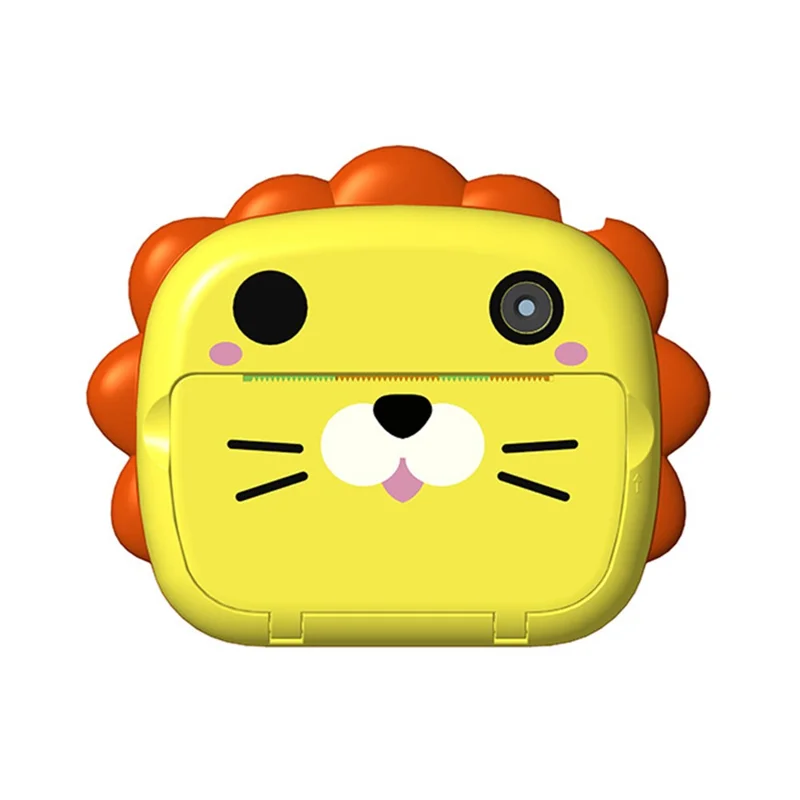 K05 Cute Cat Shape Dual Lens Camera 2.4 inch HD Screen Instant Print Kids Digital Camera - Yellow