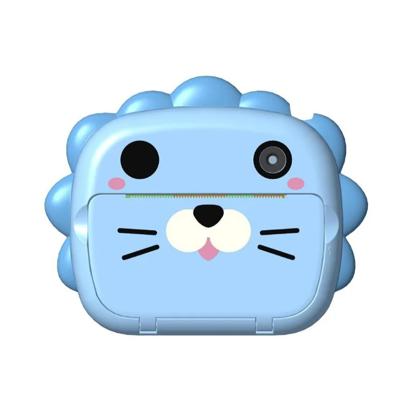 K05 Cute Cat Shape Dual Lens Camera 2.4 inch HD Screen Instant Print Kids Digital Camera - Blue