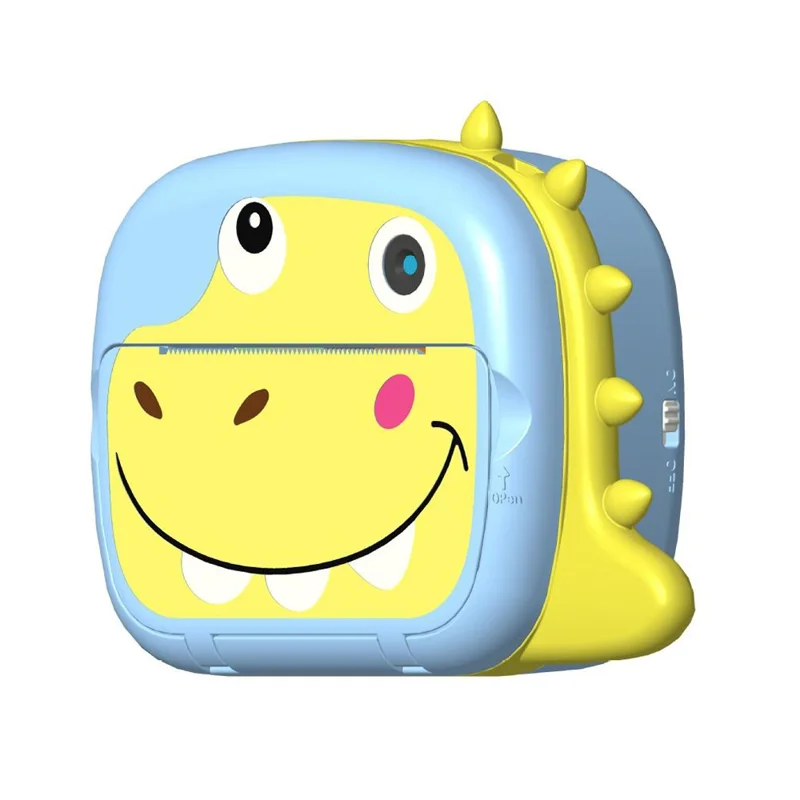 K07 Dinosaur Shape Front / Rear Dual Kids Camera 2.4 Inch IPS Screen WiFi Instant Print Digital Camera - Blue