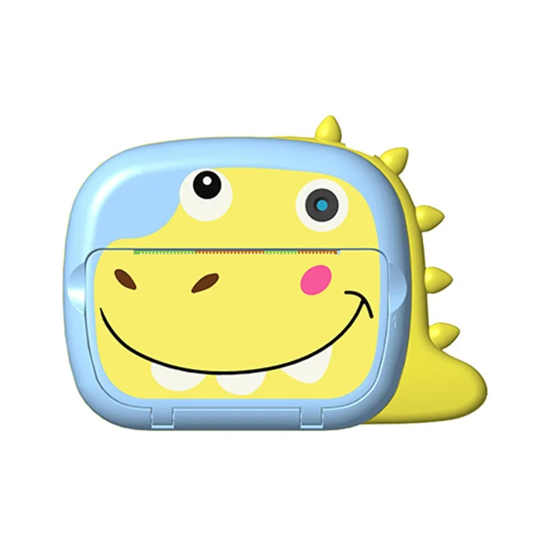 K07 Dinosaur Shape Front / Rear Dual Kids Camera 2.4 Inch IPS Screen WiFi Instant Print Digital Camera - Blue