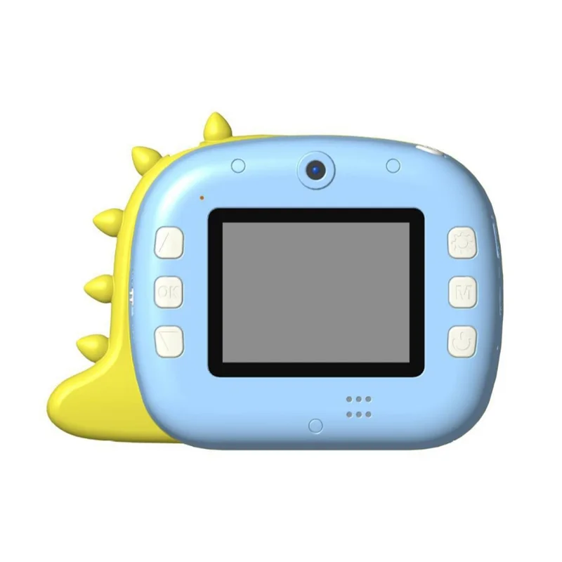 K07 Dinosaur Shape Front / Rear Dual Kids Camera 2.4 Inch IPS Screen WiFi Instant Print Digital Camera - Blue