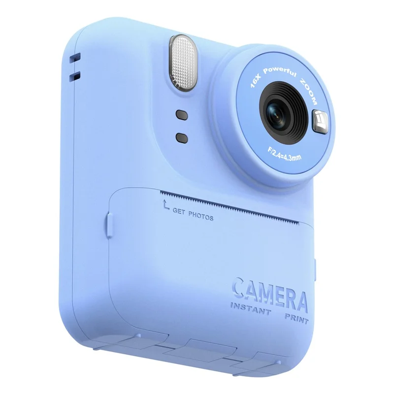 P89 Children Instant Print Camera Portable Digital Kids Camera Photo Printer with 32GB Memory Card - Blue